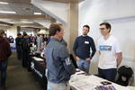 HVAC/R student Nick Freeburg speaks with employers at Perry Tech's Spring Employer Expo Thumbnail