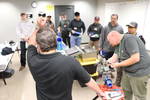 Marty Newlander from Ridgeline Mechanical Sales led the plumbing students in their Aquatherm certification